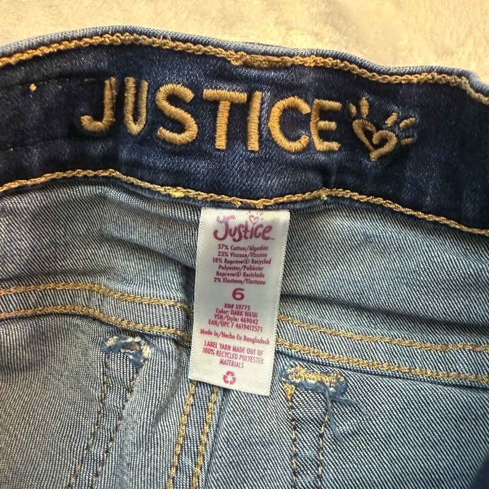 Justice Distressed High Rise Jegging - Picture 6 of 6